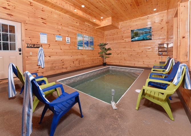 Pigeon Forge cabin rental Keaton's Kottage indoor pool