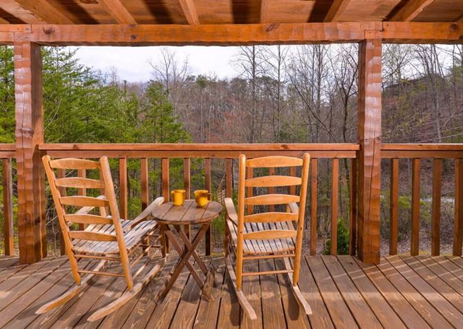 Deck View at Pigeon Forge Cabin Rental