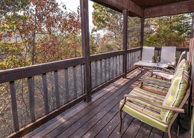 Deck of Pigeon Forge Cabin Rental