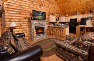 Gatlinburg Cabin - Think A Little Less - Living Room