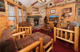 Gatlinburg Cabin - Country Cozy - Living