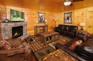 Pigeon Forge Cabin - Wild Bear Lodge - Living Room