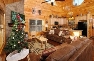 Pigeon Forge - Charlie Brown's Cabin - Living Room