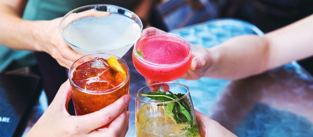 Clinking Colorful Cocktails