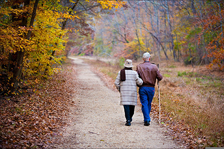 couple following the path