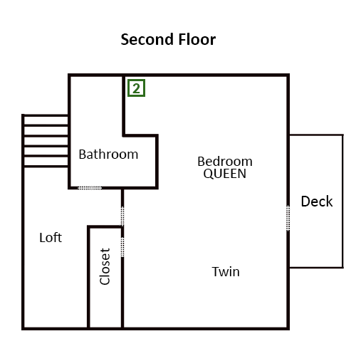 Cozy Bear 856 - Floor Plan - Second Floor